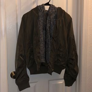 Olive Green Bomber Jacket